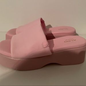 baby pink chunky sandals